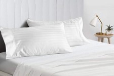 2 PCs Pillow Case Set 1000 TC Egyptian Cotton Stripes Colors Queen,King Size