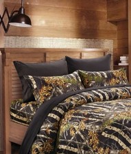Black Camo Queen Comforter Set 9 Piece Camouflage Bedding Set