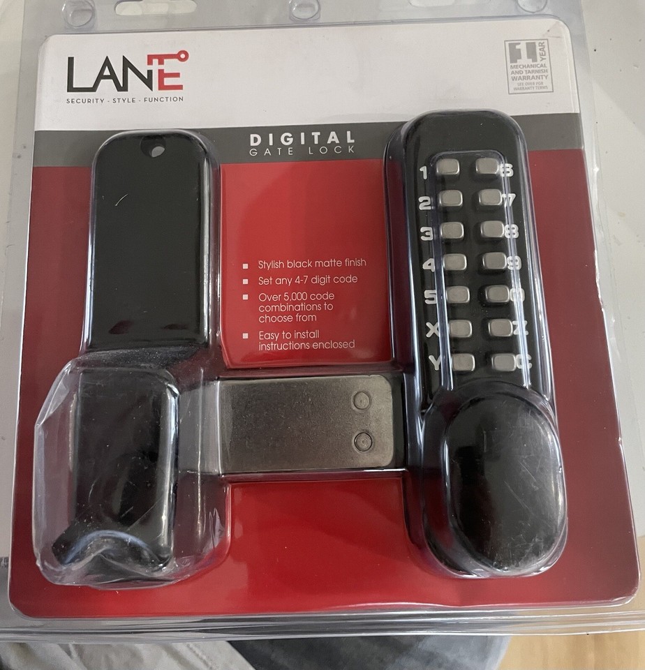 Lane Digital Gate Lock Black BRAND NEW L997752 eBay