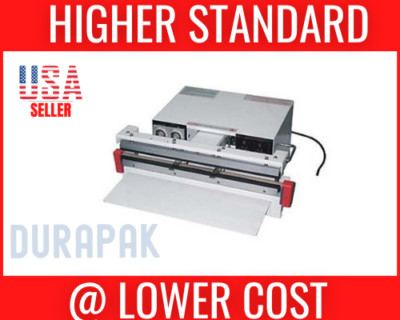 18'' Vacuum Sealer 10mm with Double Nozzle Single Impulse + Gas Flush, Food Seal 