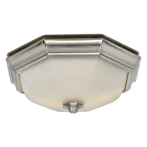 80 CFM Decorative Brushed Nickel Bathroom Exhaust Ventilation Fan 2 LED  Light | eBay
