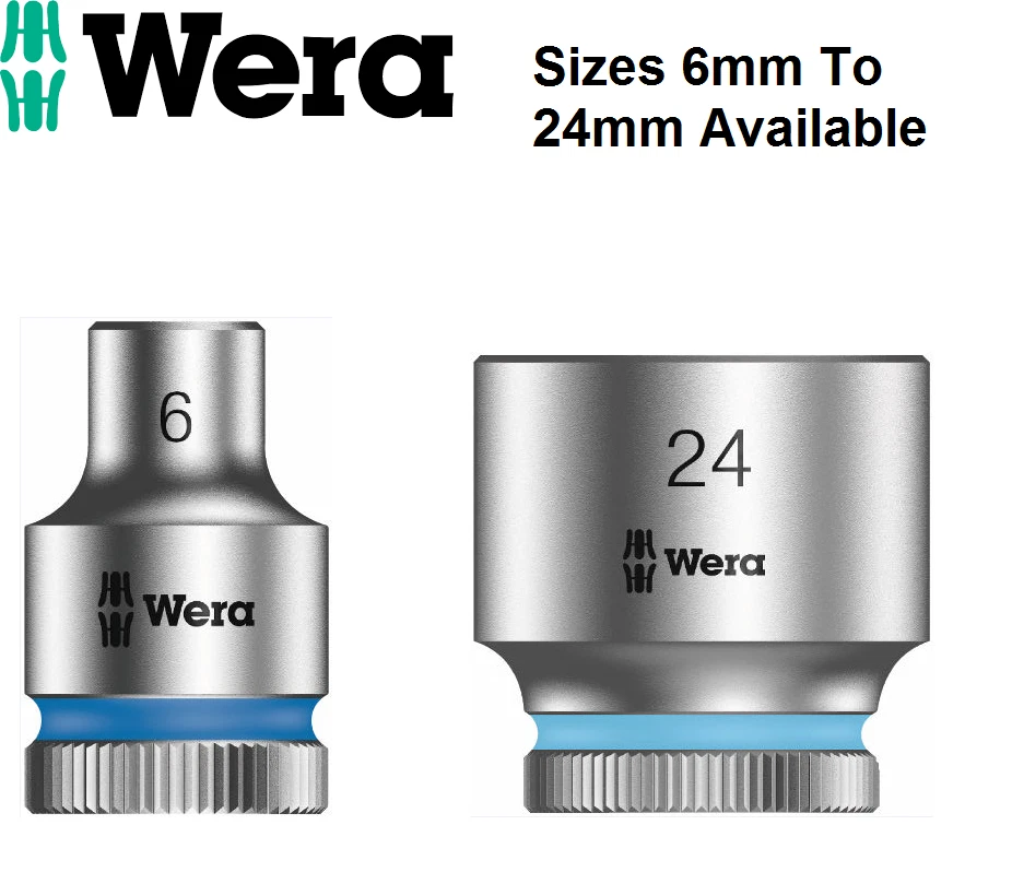 Wera Zyklop 8790 HMB 3/8" Metric Square Drive Socket, Choose from 6mm - 24mm