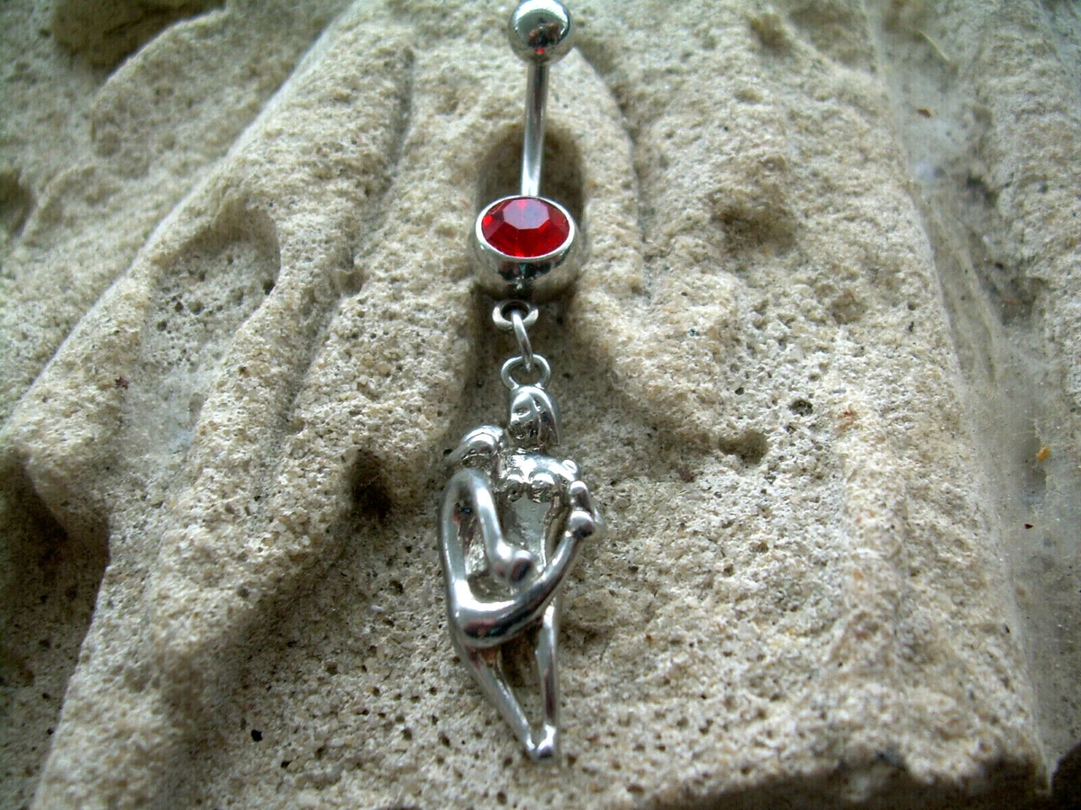 Gem Sex - Adult Kama Sutra Sex Porn Position Red CZ Gem Dangle Surgical Steel Barbell  DB1 | eBay