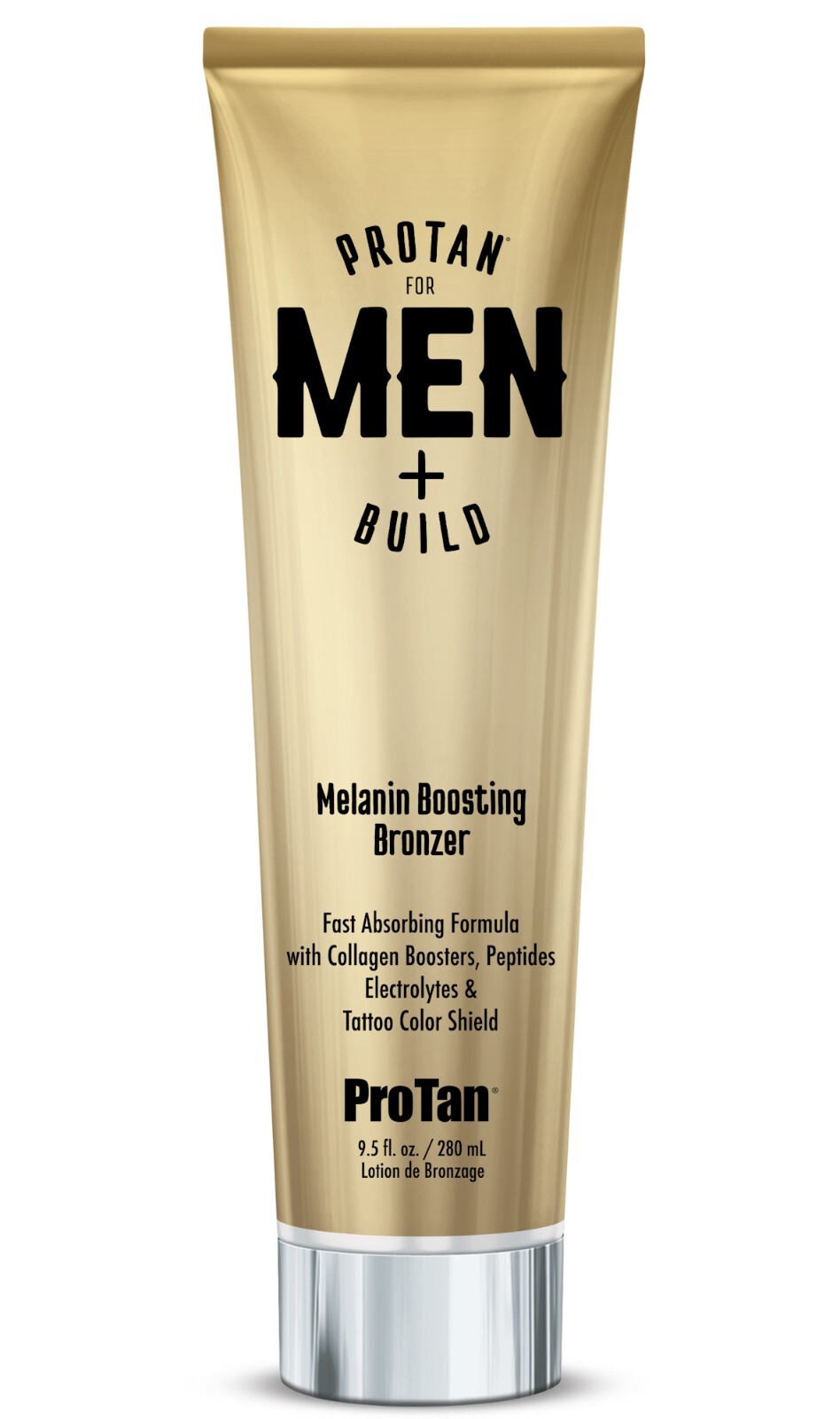 Pro Tan For MEN + BUILD Melanin Boosting Bronzer Fast Absorbing & Collagen Boost