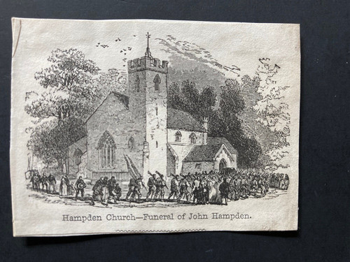 Hampden Church funeral of John Hampden illustration clipping