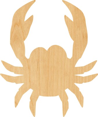 Crab 2 Laser Cut Out Wood Shape Craft Supply - Woodcraft Cutout