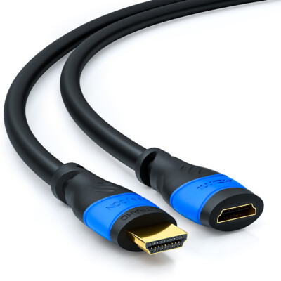 7,5m HDMI Verlängerung - HDMI 2.0 kompatibel 1080p 2160p 4K 3D deleyCON