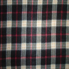 Charcoal  Black Plaid Fleece Fabric - 60" Wide - Sold by The Yard  Bolt
