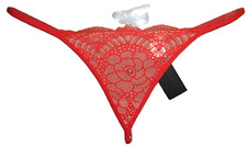 Frederick's of Hollywood "CINDY" Lace Mini G-String Panty Size: SMALL Bora NWT