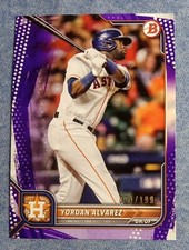 YORDAN ALVAREZ 2022 Bowman #83 Purple pattern Paper Base Card Parallel /199