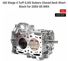 IAG Performance Stage 4 Tuff EJ20 Closed Deck Short Block 2002-2005 WRX and more