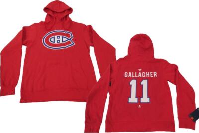 New Brendan Gallagher #11 Montreal Canadiens Mens Sizes M-L Red Hoodie