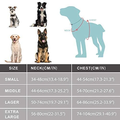 Dog Harness, Multi-Functional No Large (Neck:18"-26";Chest:27"-34") Yellow