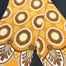 African fabric, Ankara fabric, Metallic gold glitter, orange floral print fabric