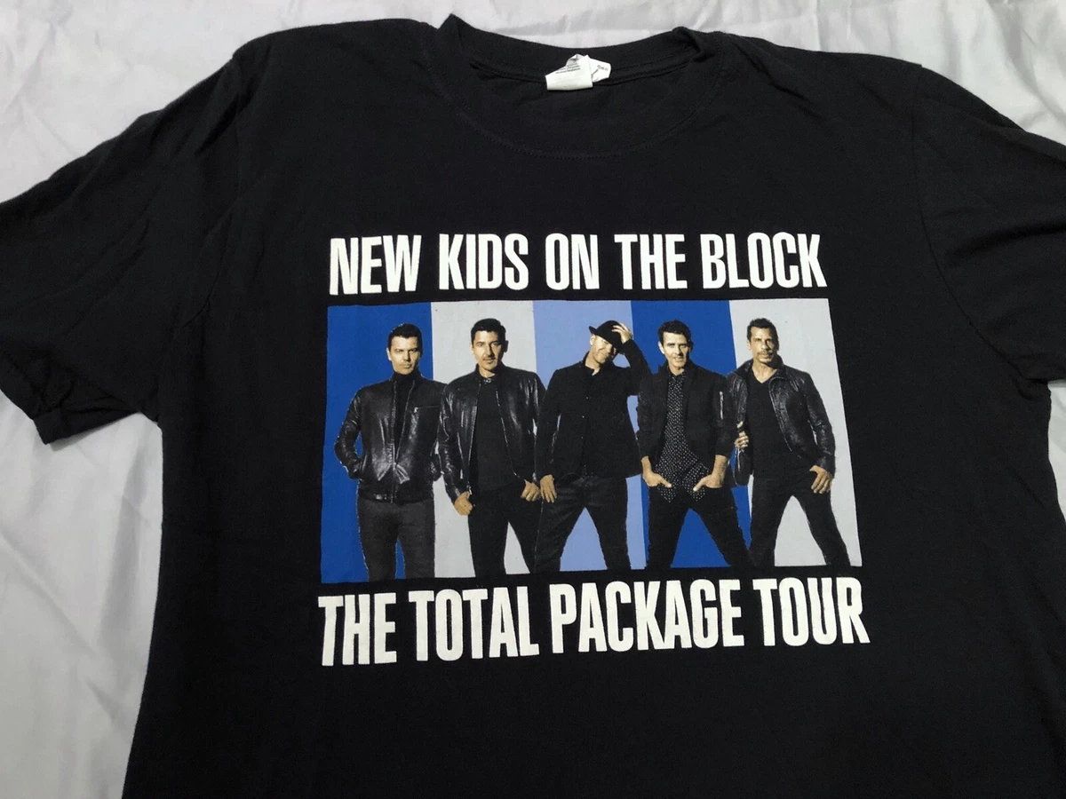 New Kids On The Block Band Total Package Tour, Pop Music T-Shirt, 2 Side Black L