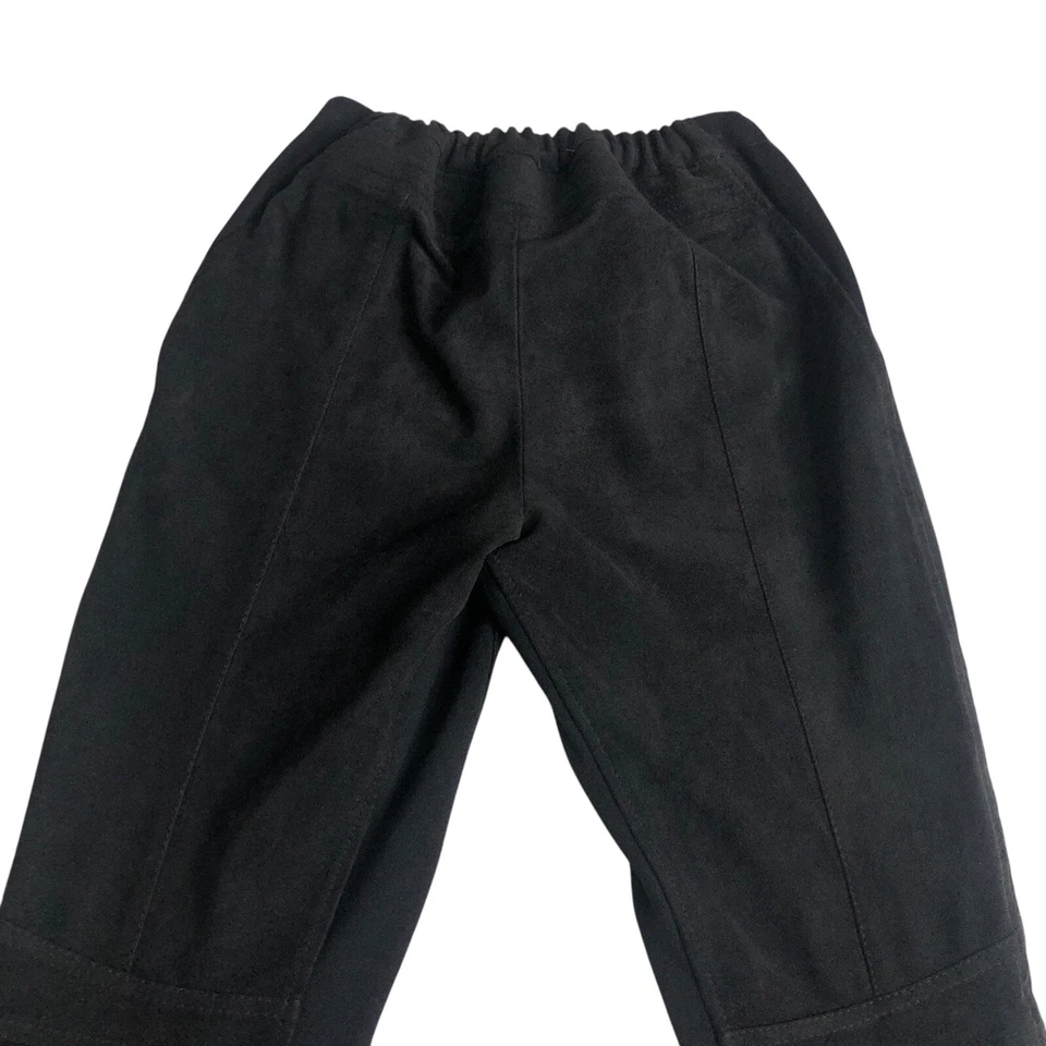 Pantalones BCBGMAXAZRIA Mujer M Negro Cooper Imitación Gamuza Legging Elastizados Moto Chic Foto 4 de 4