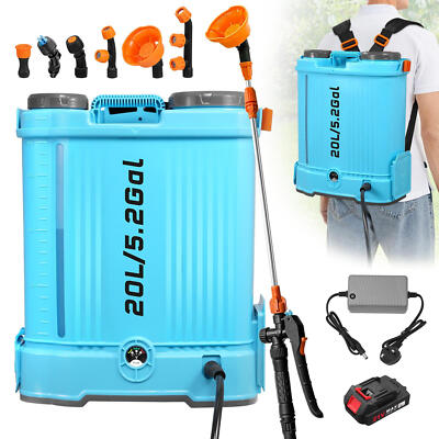 20L Electric Garden Sprayer Battery Powered Water Sprayer w/6