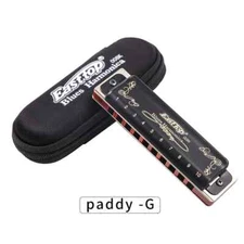 EASTTOP Paddy T008K 10Hole Diatonic Blues Harmonica Harp Paddy Mouth Organ Gift