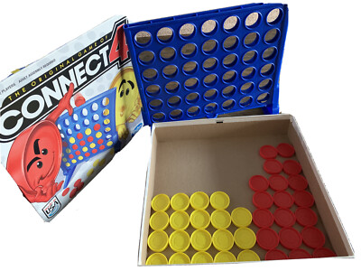 Hasbro ORIGINAL GAME OF CONNECT 4 FOUR- 19 Checkers Of Each Color
