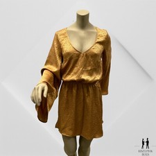 Show Me Your Mumu Revolve Fancy Cheetah Luxe Satin Dress Small S Lining Mauve