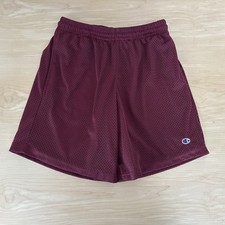 Champion Men's S Athletic Mesh Shorts Maroon Polyester