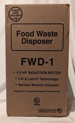 InSinkErator FWD-1 Food Waste Disposer 1/3 HP + Lift & Latch Technology - NEW