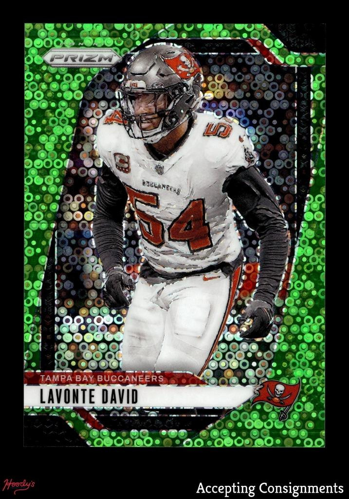 2024 Panini Prizm No Huddle Neon Green #272 Lavonte David 08/10 BUCCANEERS