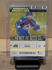 2023-24 Upper Deck Credentials Debut Ticket Access Yellow Ondrej Pavel Rookie RC