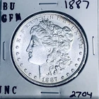 1887 BU GEM MORGAN SILVER DOLLAR UNC MS+++ U.S. MINT RARE COIN 2704