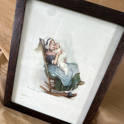 Frances Brundage Mother & Child Vintage Framed Print 10x13 1904