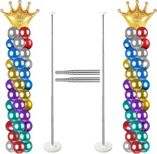 Balloon Column Stand for Floor Set of 2, Adjustable Balloon Arch Stand Balloo...