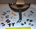 1960's MARX Noah's Ark 38 Piece Partial Play Set with Hand Painted Animals