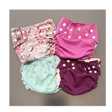 Bumkins  Applecheeks Diaper Covers Lot Size 2 Pink Purple Blue Floral Polyester
