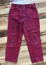 VTG Women’s Wrangler Red Acid Wash Denim Jeans High rise western USA made 15/16