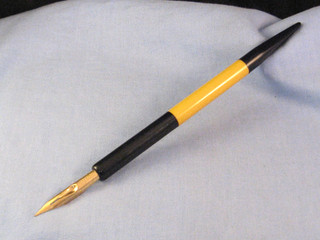 VINTAGE BLACK & YELLOW BAKELITE ART DECO DIP PEN CALLIGRAPHY CRAFT WRITING