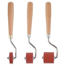 3PCS Rubber Brayer Roller, Ink Roller with Comfort Grip, Craft Stamping Braye...