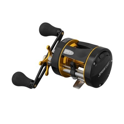 Lew's Speed Cast 5.3:1 Right Hand Casting Reel, Black/Gold 600
