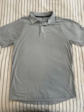 FLX Men's Gray Urban Commuter Short Sleeve Polo Golf Shirt Size Small