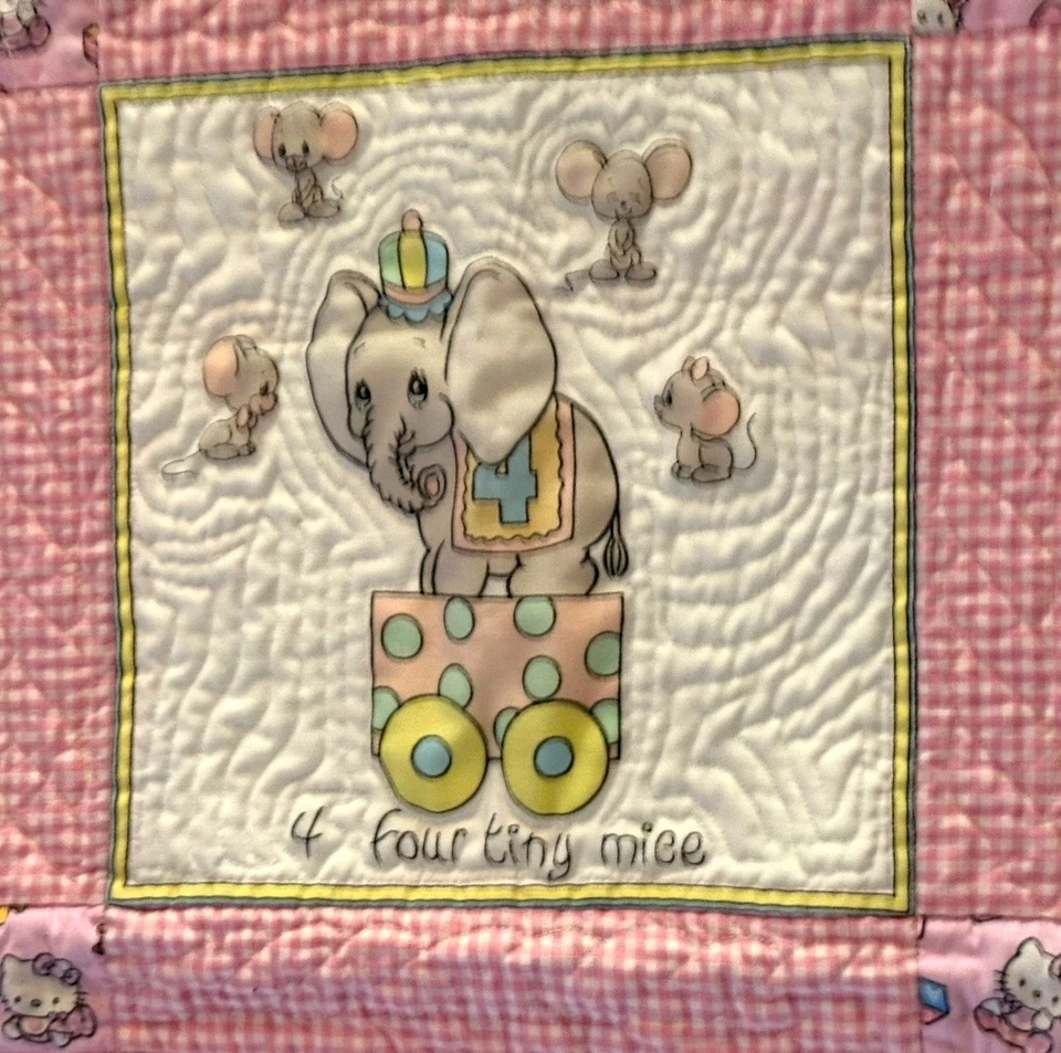 Handmade Reversible Baby Quilt – Precious Moments Front / Dr. Seuss Back 36x48 - Image 4 of 4