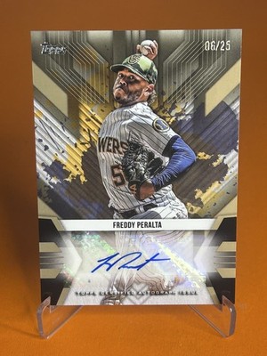 2022 Topps UK Edition -Superstars Autographs Freddy Peralta #BSA-FP 06/25 SSP