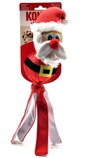 Kong Holiday Christmas Wubba Santa Large Squeaky Tug  Shake Dog Toy 15"