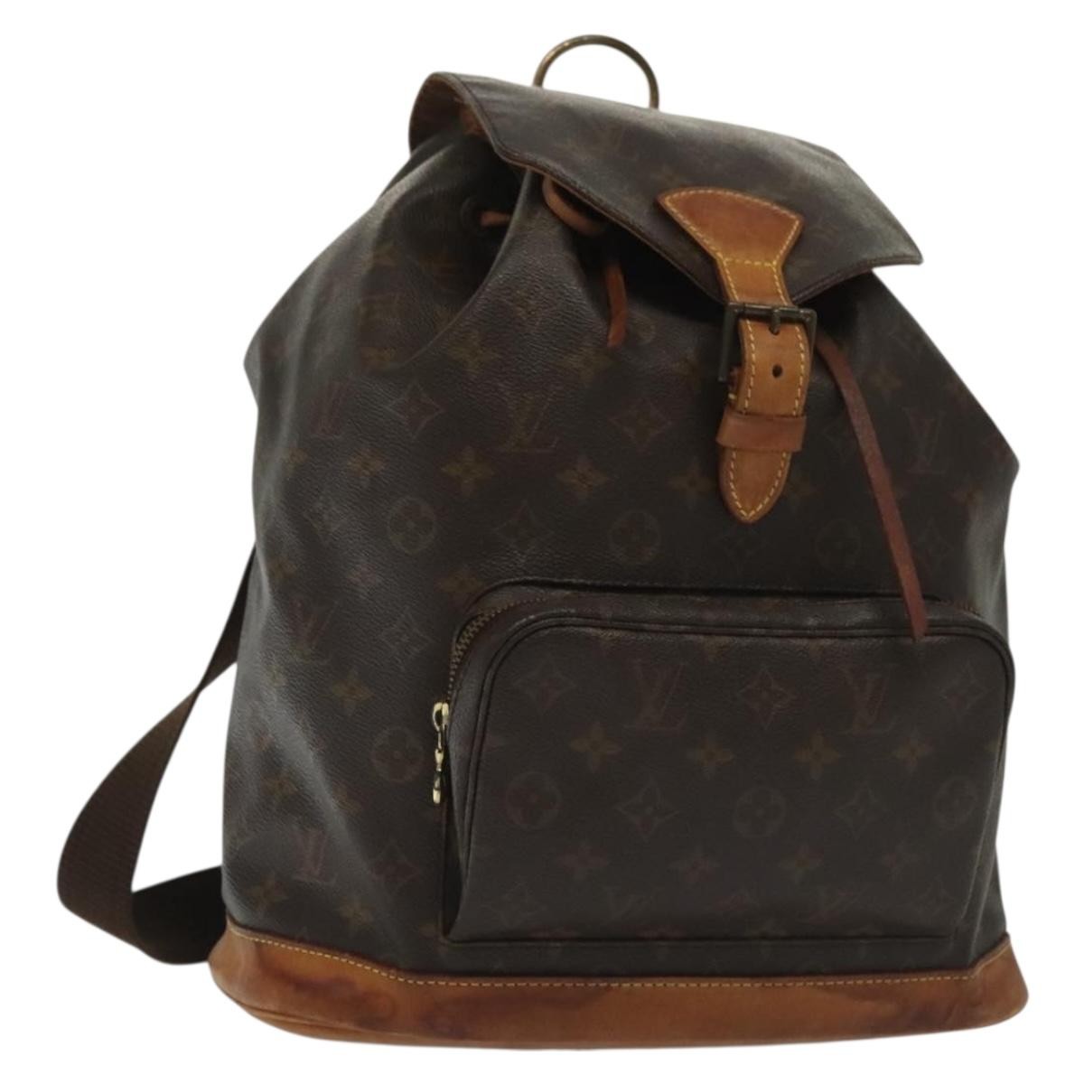 LOUIS VUITTON Monogram Montsouris GM Backpack M51135 LV Auth