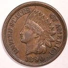 1890 Indian Head Penny Cent  Extremely Fine (XF)
