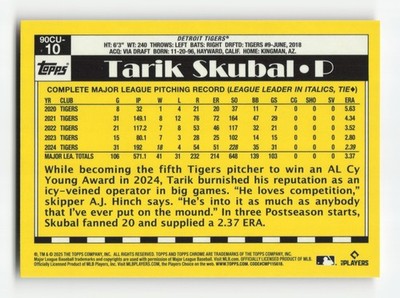 2025 Topps Chrome Update #90CU-10 Tarik Skubal 35th Aniversary | eBay
