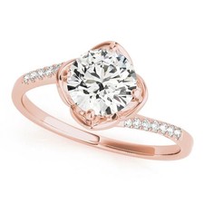 Round Cut Lab-Created 1.90 Ct VVS1 Diamond Engagement Ring 14K Rose Gold Finish