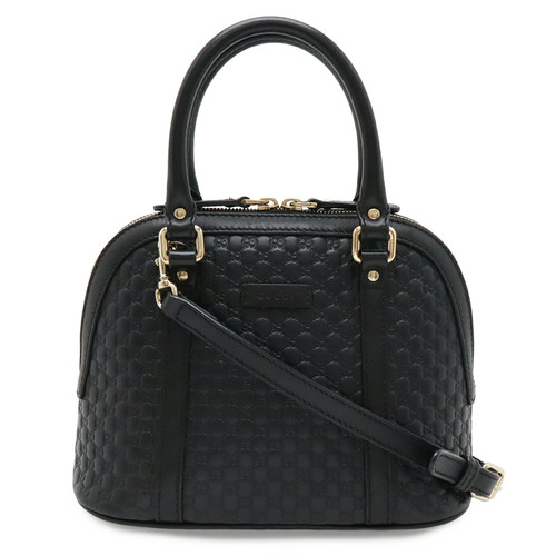 Gucci I i Micro Issima Handbag Mini Bag 2WAY Shoulder Leather Black 449654 r18_0