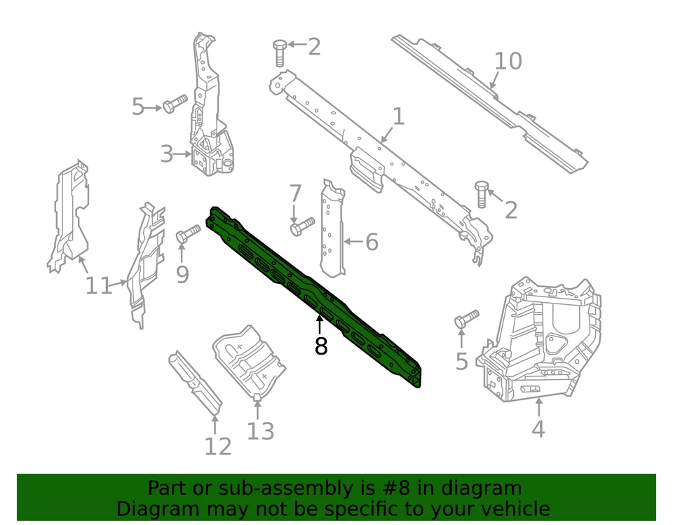 <p>Genuine Nissan 2012-2021 NV1500 NV2500 NV3500 Lower Tie Bar - NEW OEM</p> - Image 3 of 4