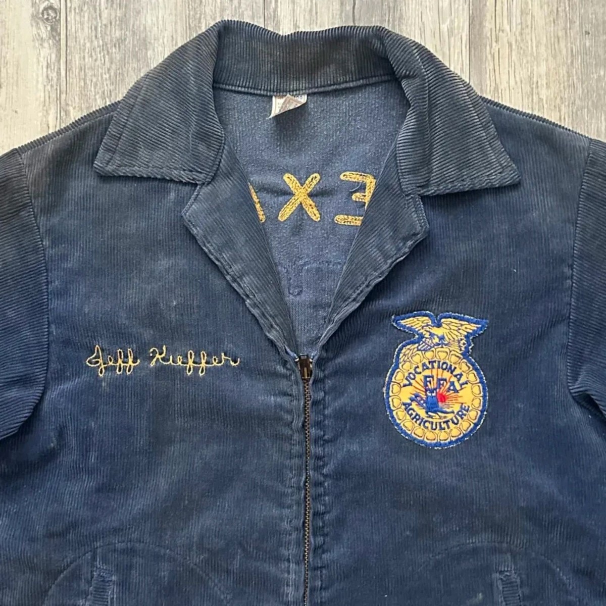 Vintage 70s FFA Agriculture Corduroy Jacket Size 36 Edinburg Texas