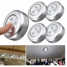 LED Touch Battery push Bright Light self-stick on Wall Kitchen Cabinet Cupboard 