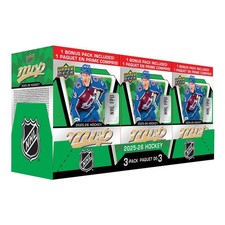 Upper Deck NHL 2025-26 Hockey MVP Blaster Box 3-Pack Factory Sealed